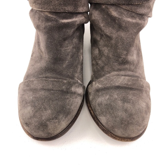 P. Monjo Lexi Gray Leather Ankle Boots EUR 39 - Picture 12 of 13